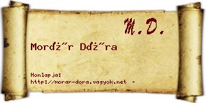 Morár Dóra névjegykártya